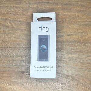 Ring Doorbell Wired - Black with Blue Accent